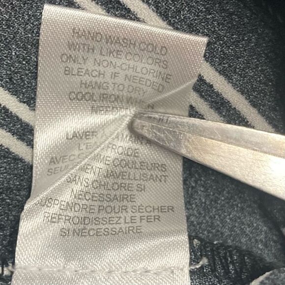 DR2 Black & White Striped Elastic Tie Waistband Shorts With Front Side Pockets S - Picture 7 of 11